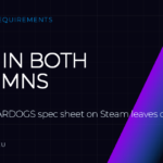 Dark UltimateMove banner reading 16 GB in both columns, about WARDOGS system requirements