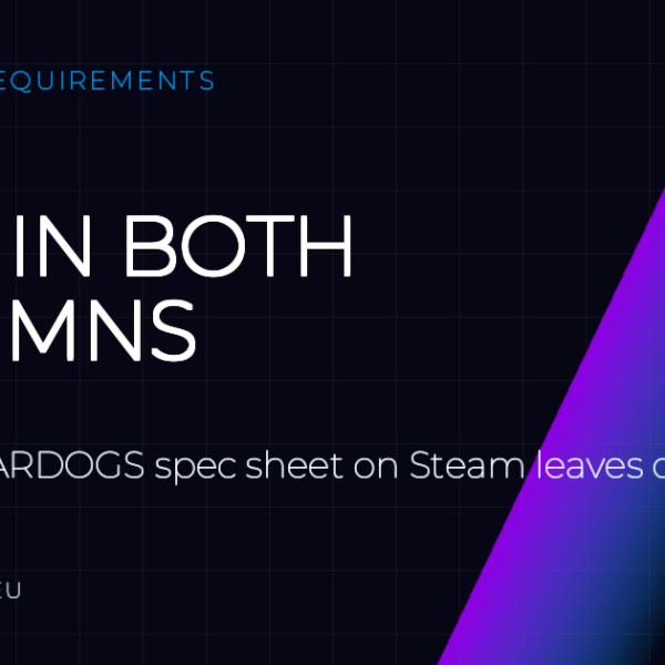 Dark UltimateMove banner reading 16 GB in both columns, about WARDOGS system requirements