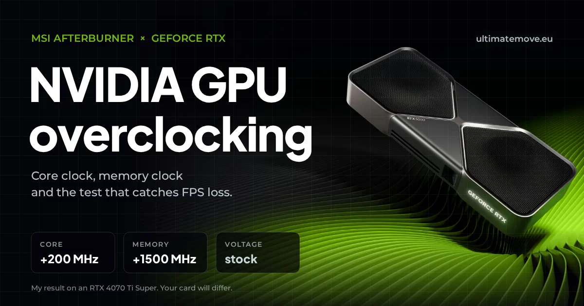 NVIDIA GPU overclocking in MSI Afterburner