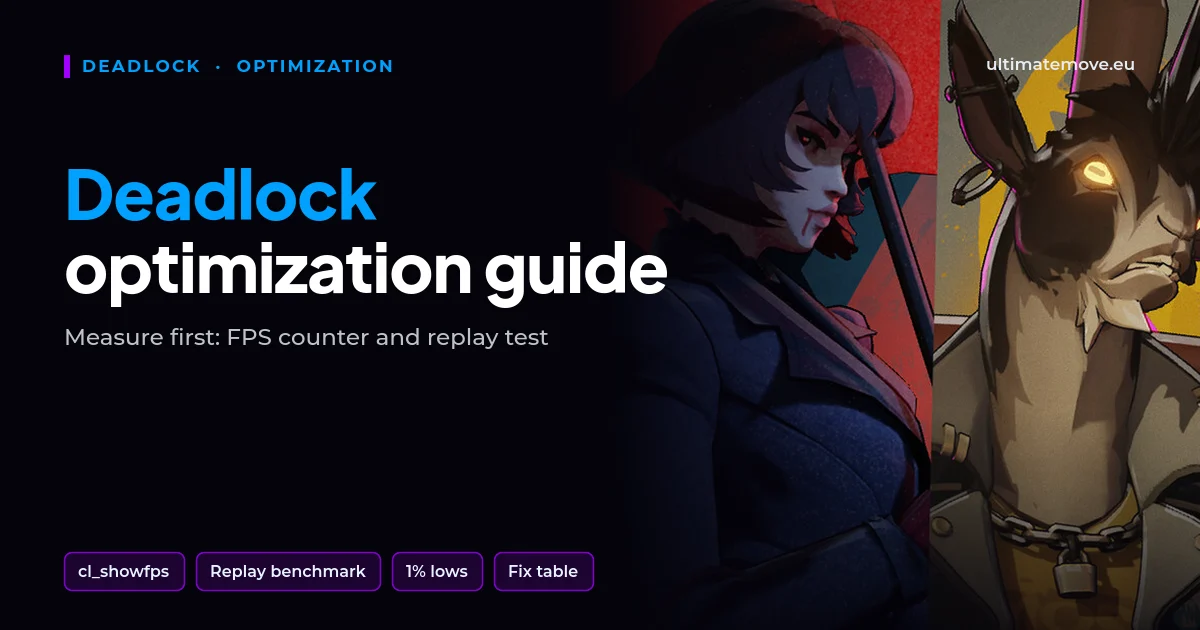 Deadlock optimization: six steps to more FPS in fights