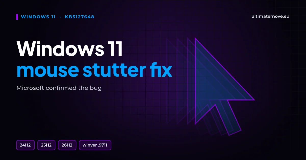 Windows 11 mouse stutter in games | Fix | UltimateMove
